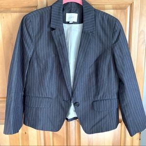 LOFT Pinstripe One Button Blazer